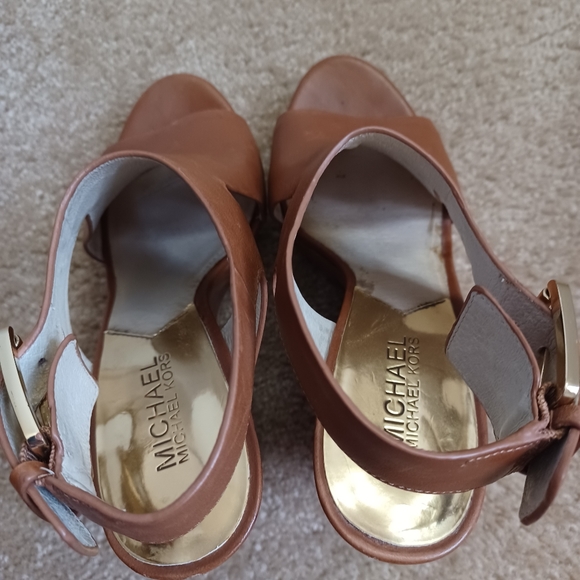 Micheal Kors Brown Wedge Sandals- Size 6.5 M - Picture 12 of 15